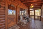 Large screened in deck with comfy seating and great views